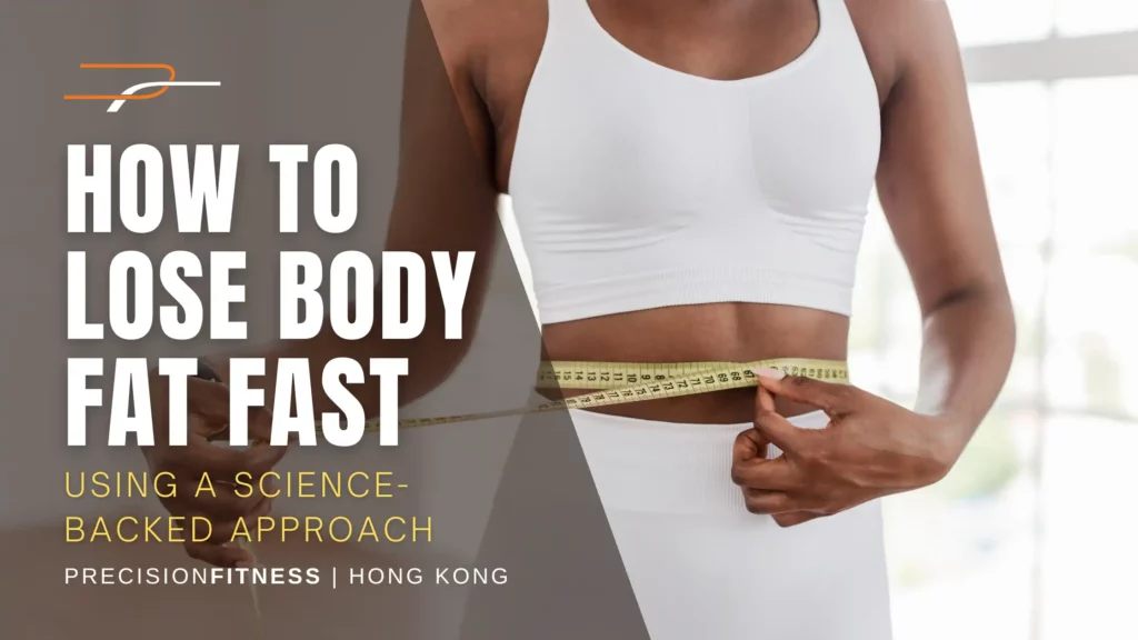 Woman tracking body fat percentage with tape measure to Lose Belly Fat with a Science-Backed Approach.